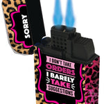 Smokezilla - Sassy Dual Torch Lighter- 15 Pieces Per Retail Ready Display 23117