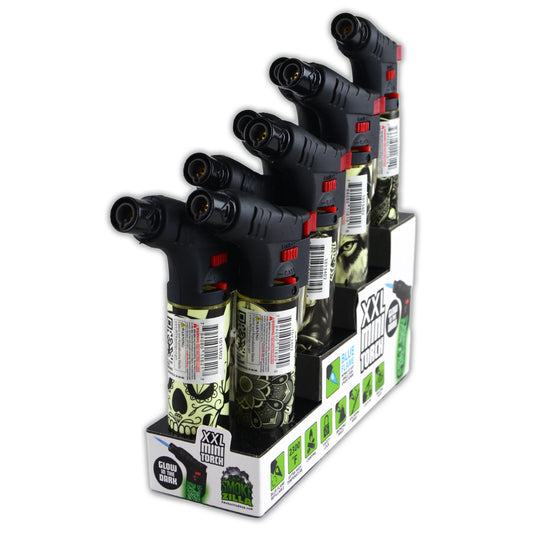 Smokezilla - Glow In The Dark XXL Thin Torch Lighter- 8 Pieces