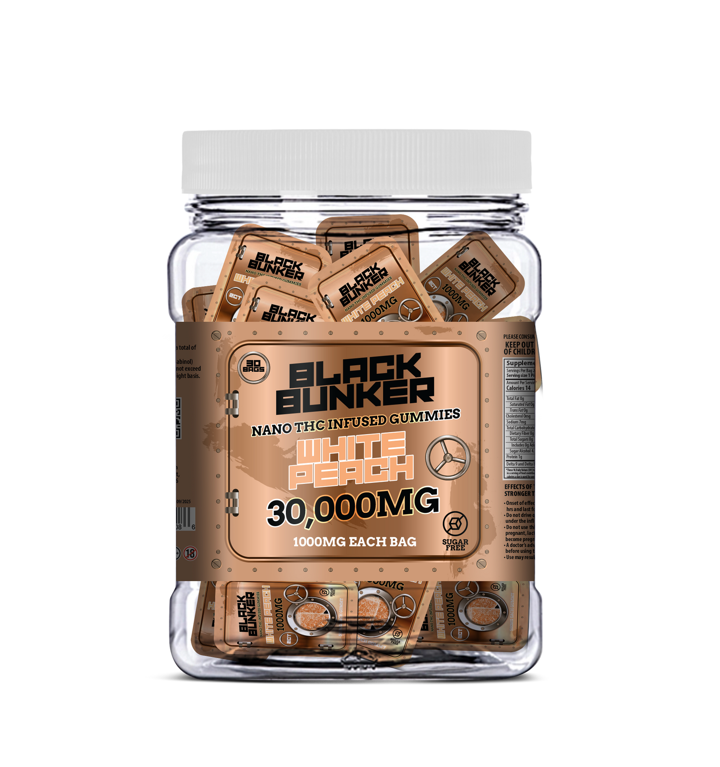 Black Bunker 30k NANO TCH GUMMY JAR 1000MG EACH BAG