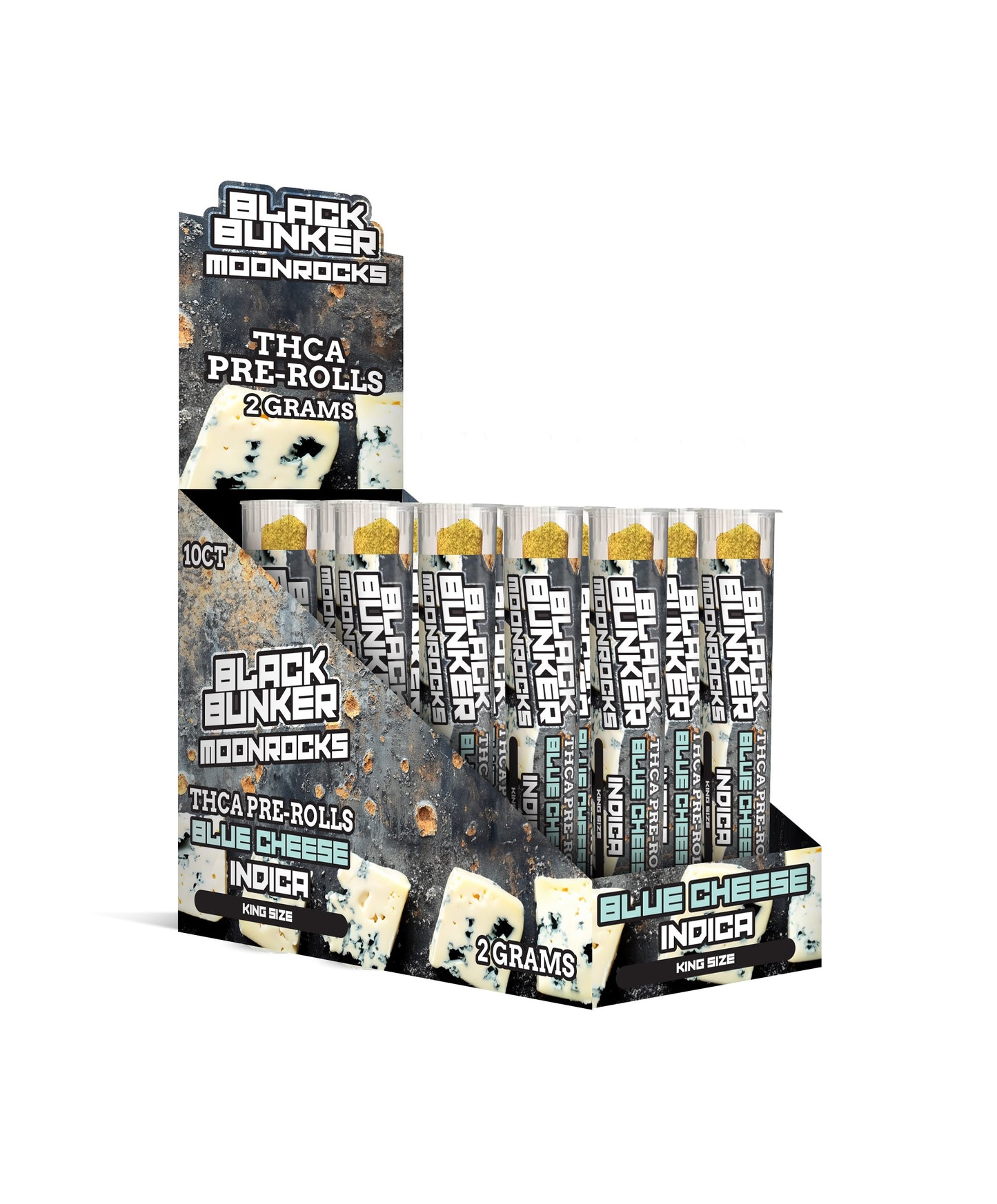 Black Bunker Moonrocks THC Pre-Rolls King Size 2G, 10CT