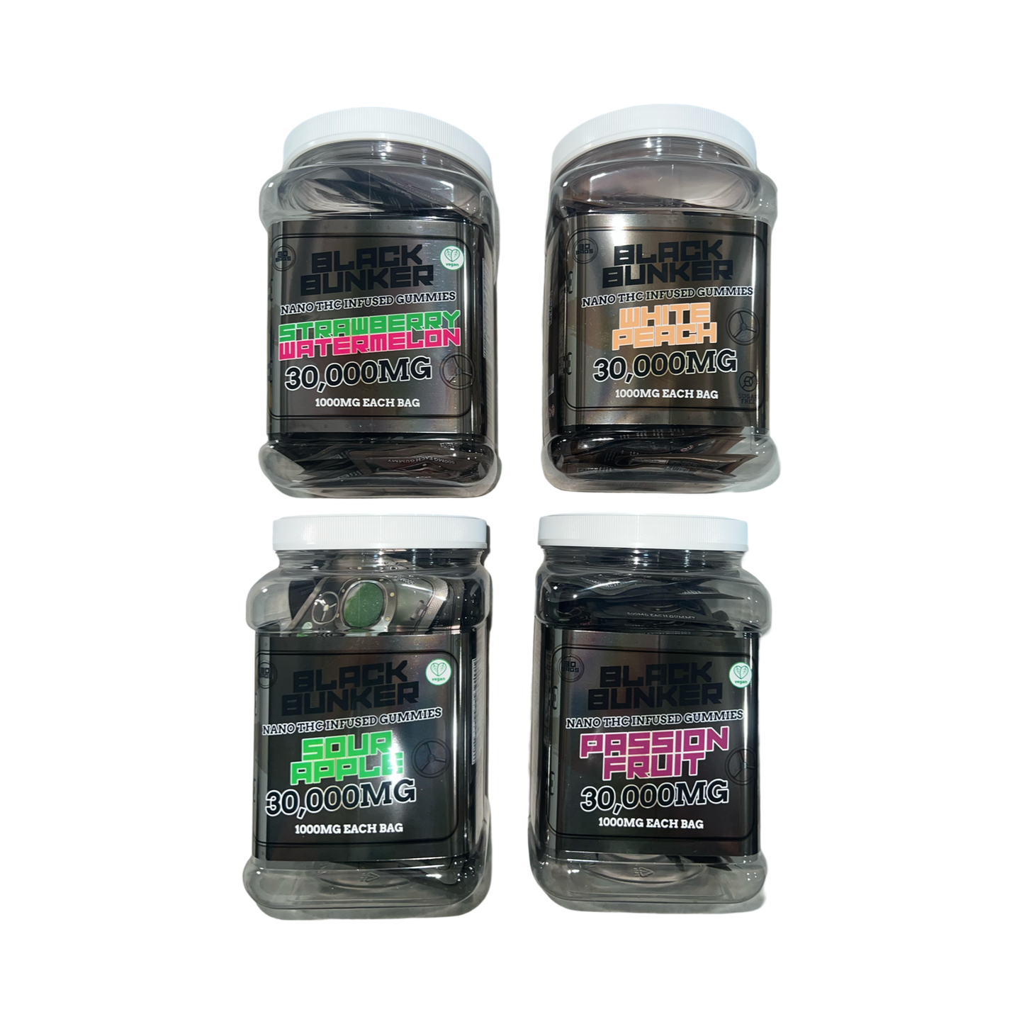 Black Bunker 30k NANO TCH GUMMY JAR 1000MG EACH BAG