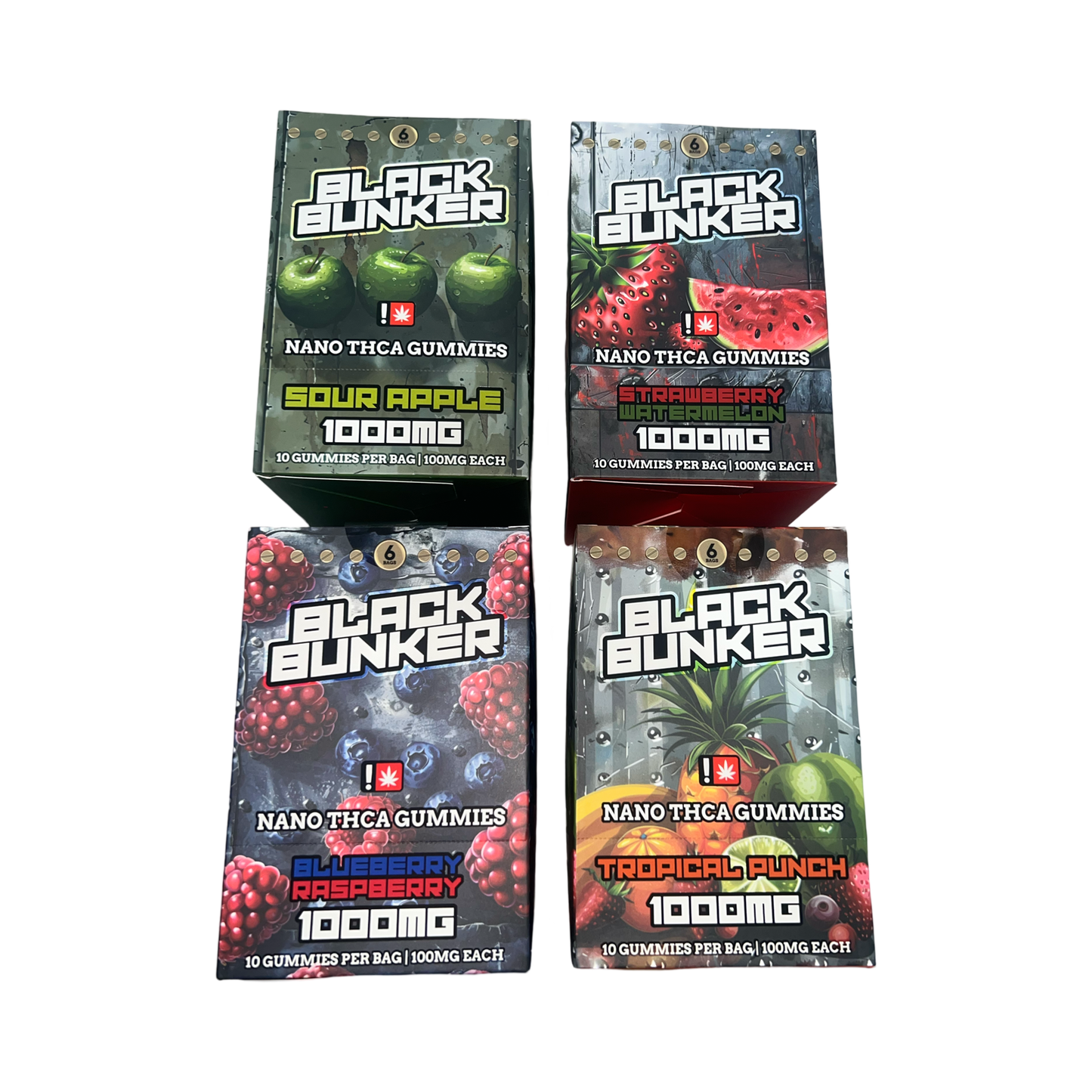 Black Bunker - NANO THCA GUMMIES 1000MG - 10 GUMMIES PER BAG