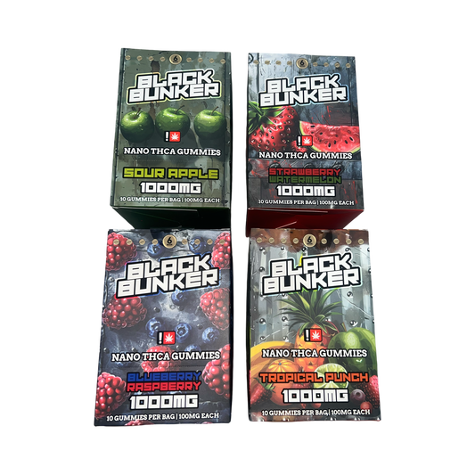 Black Bunker - NANO THCA GUMMIES 1000MG - 10 GUMMIES PER BAG