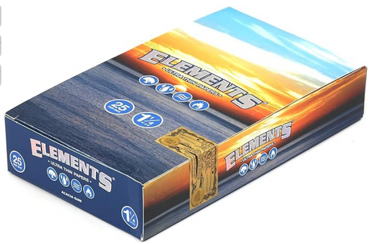 Elements - Ultra thin papers 1 1/4 Size 25 Per Box