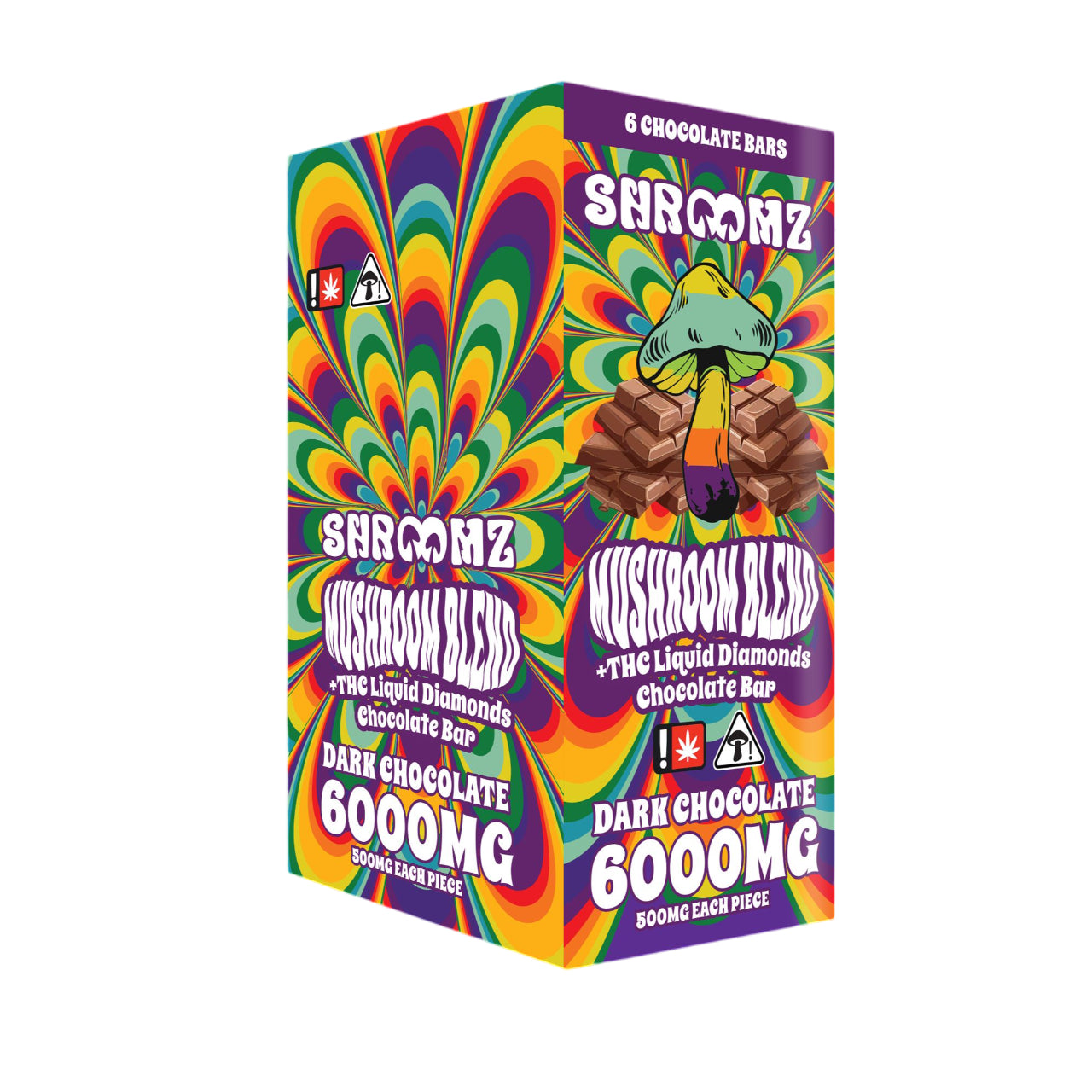 Shroomz - Mushroom Blend 6000mg - Dark Chocolate 6pk