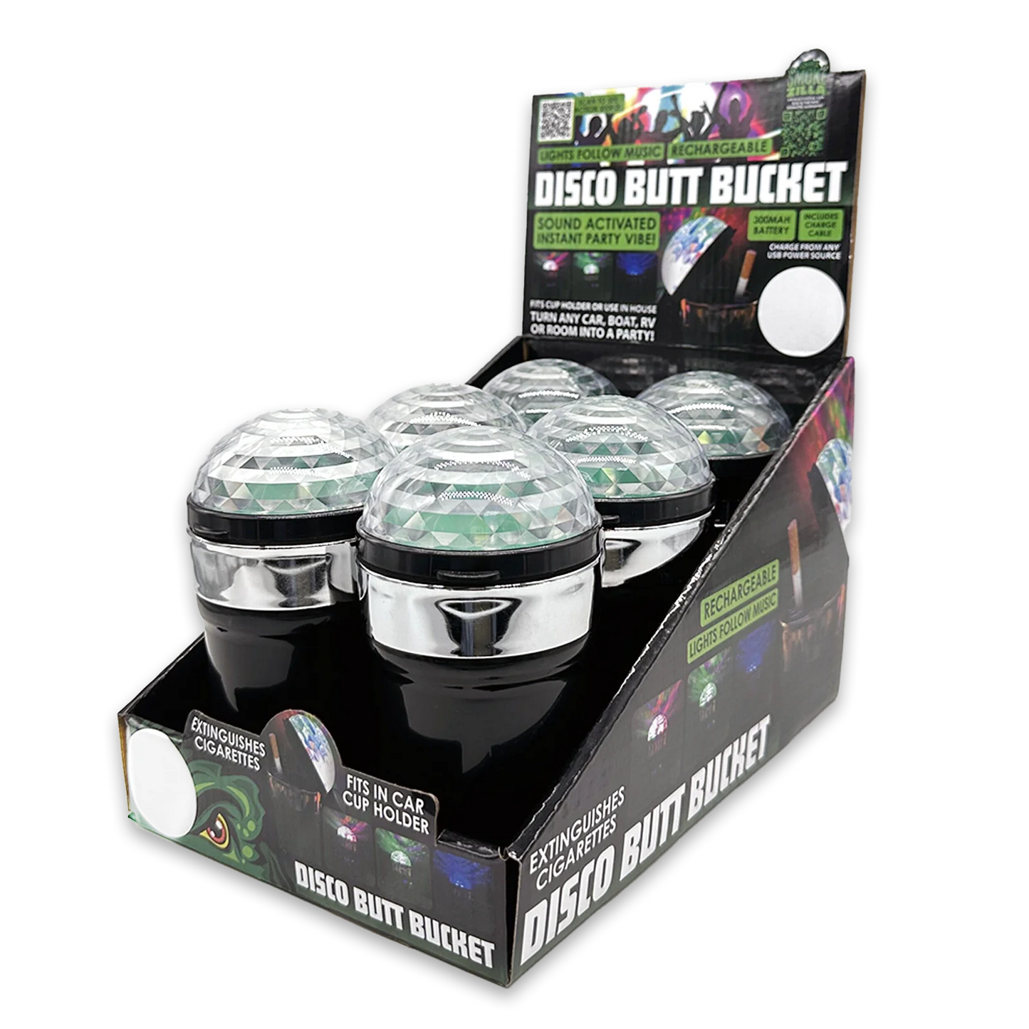 SMOKEZILLA -  DISCO BUTT BUCKET 6 PIECES PER DISPLAY