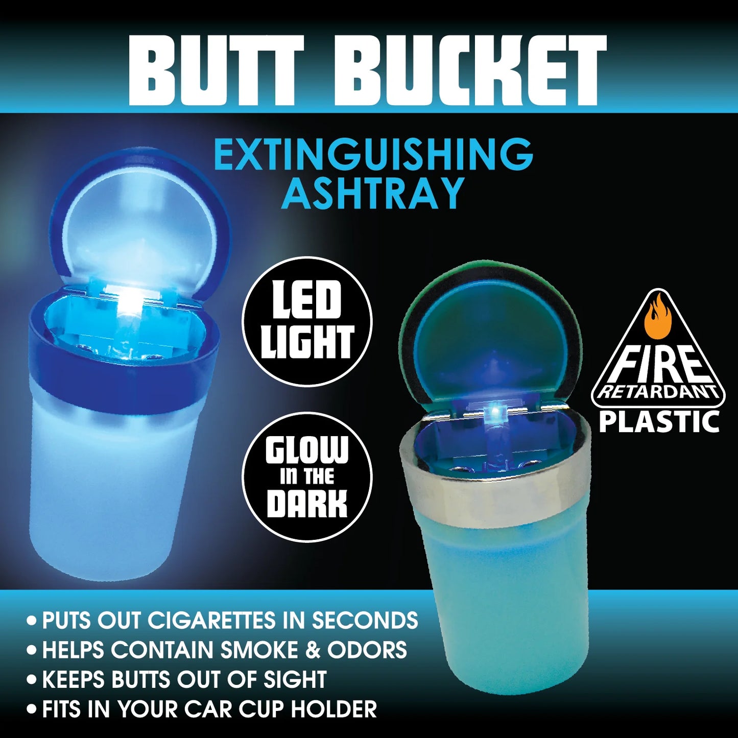 SMOKEZILLA - GLOW IN THE DARK BUTT BUCKET 6 PIECES PER DISPLAY