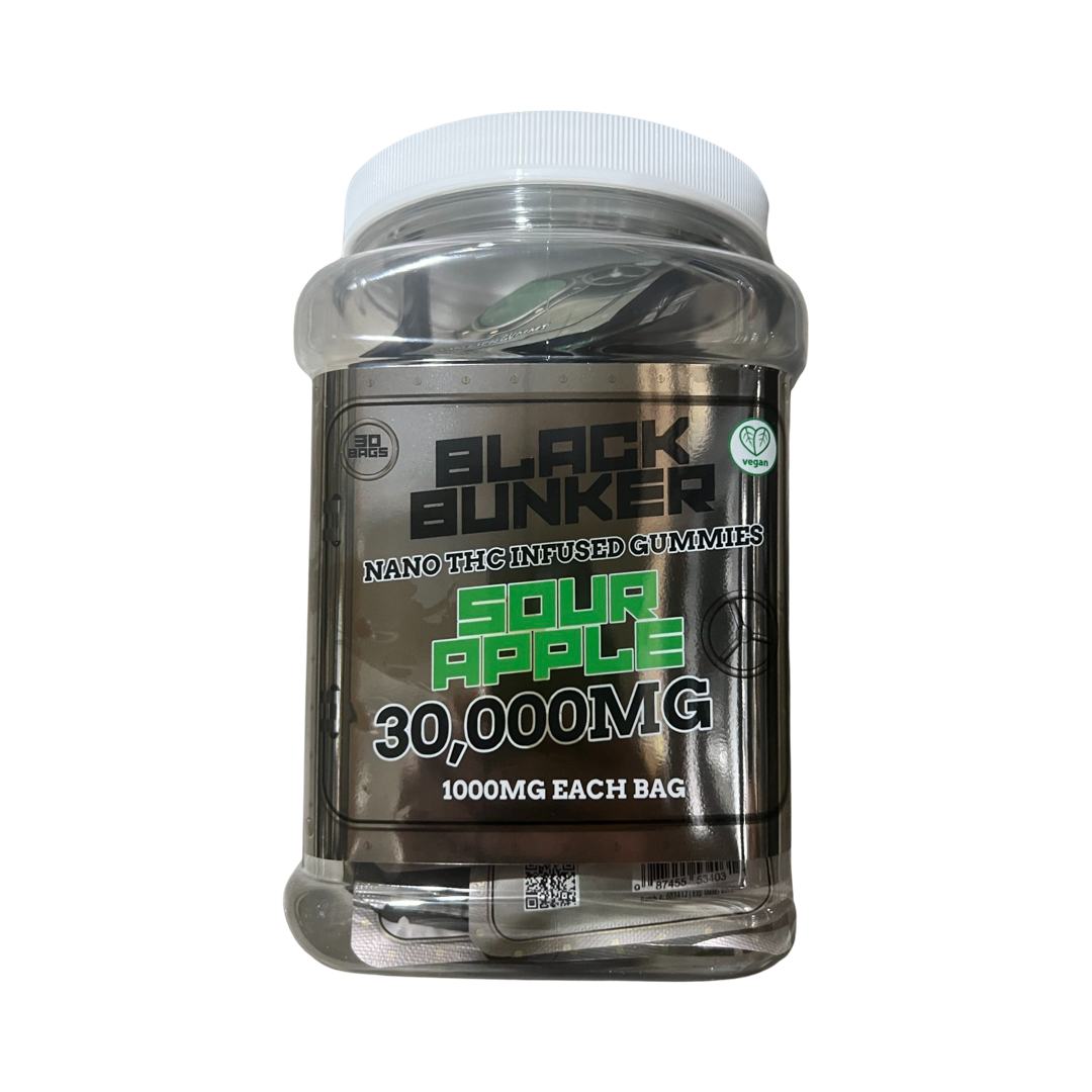 Black Bunker 30k NANO TCH GUMMY JAR 1000MG EACH BAG